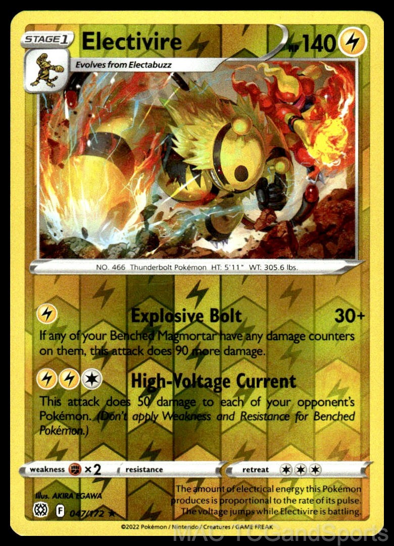 Electivire 047/172 Reverse Holo