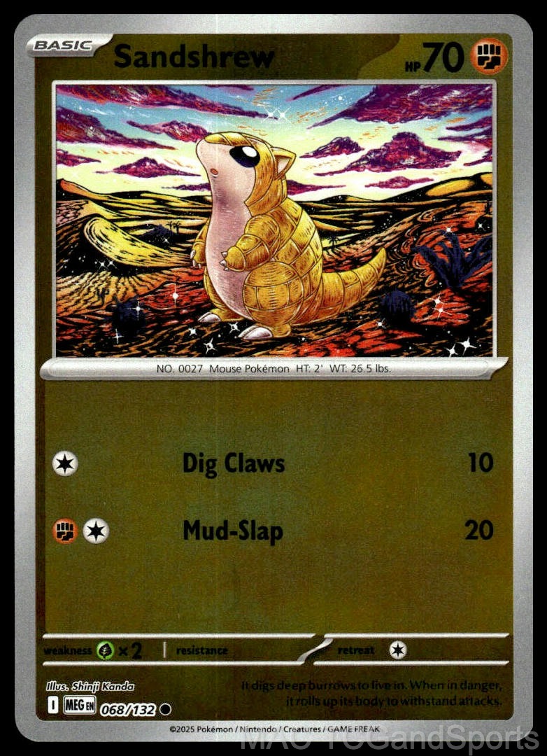 Sandshrew 068/132 Reverse Holo
