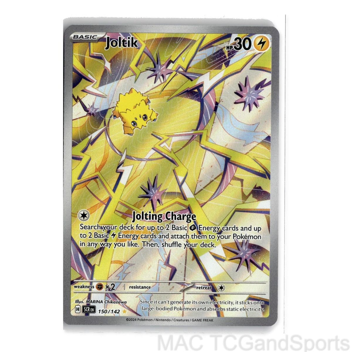 Joltik 150/142 Holo Stellar Crown Pokemon TCG NM