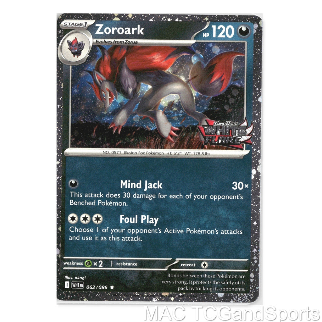 Zoroark (White Flare Stamped) (Cosmos Holo) 062/086 Pokemon TCG NM