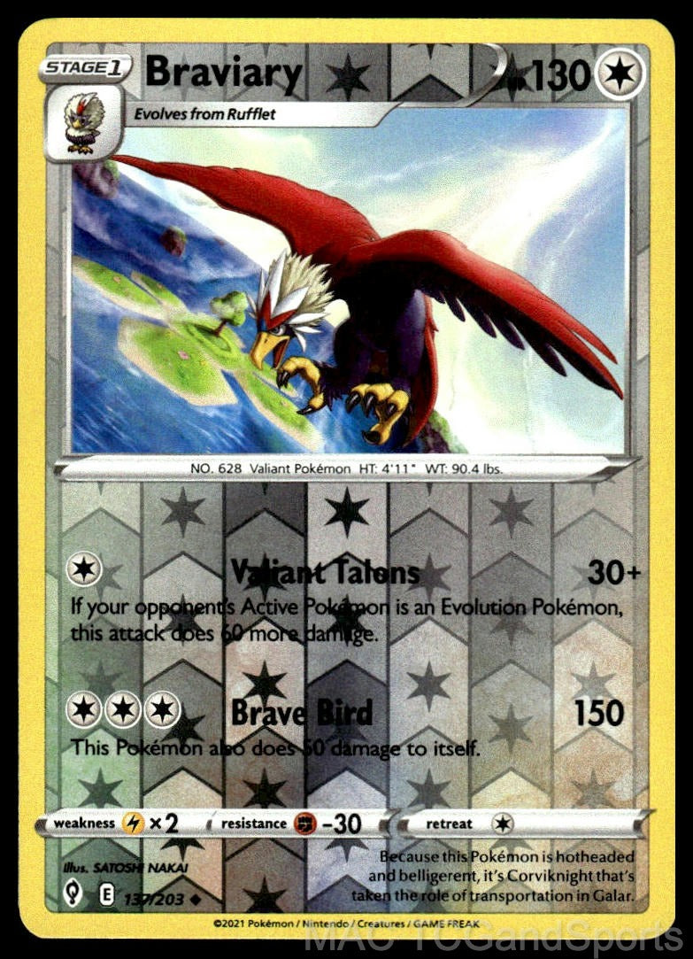 Braviary 137/203 Reverse Holo