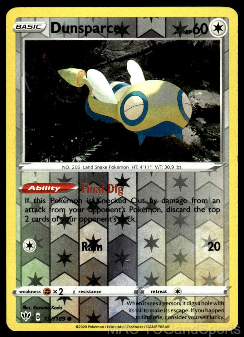 Dunsparce 137/189 Reverse Holo