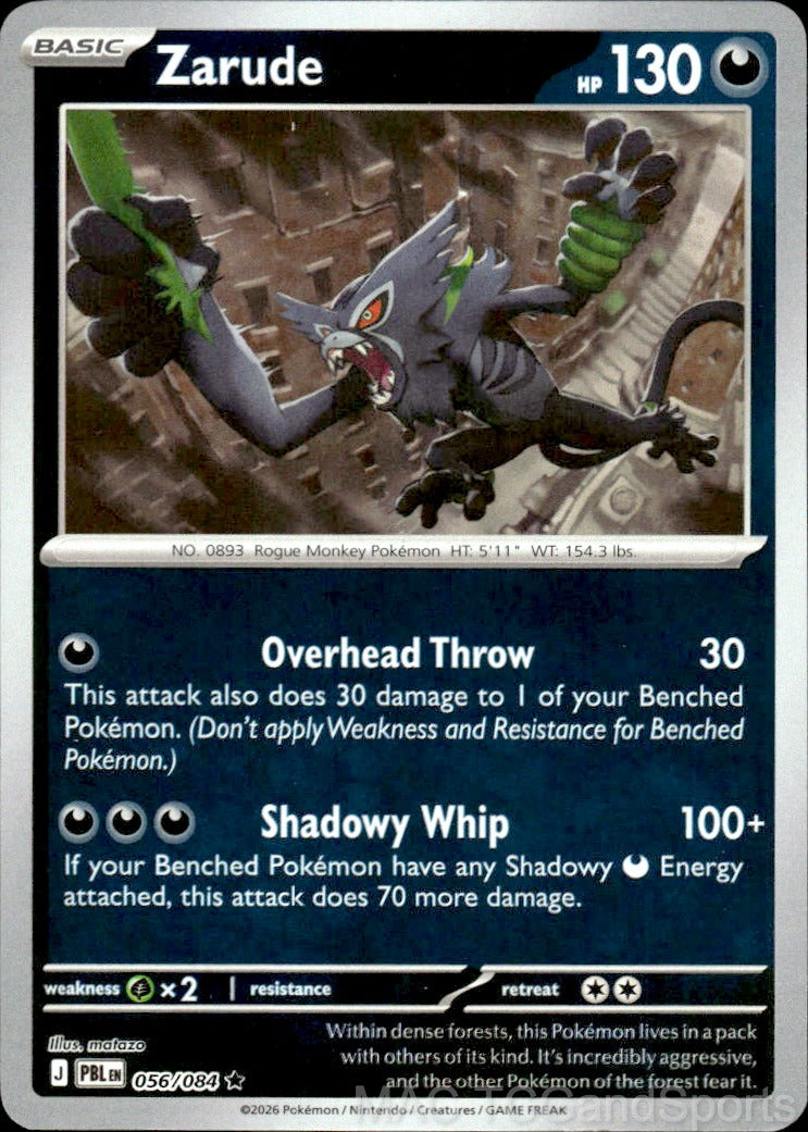 Zarude 056/084 Reverse Holo