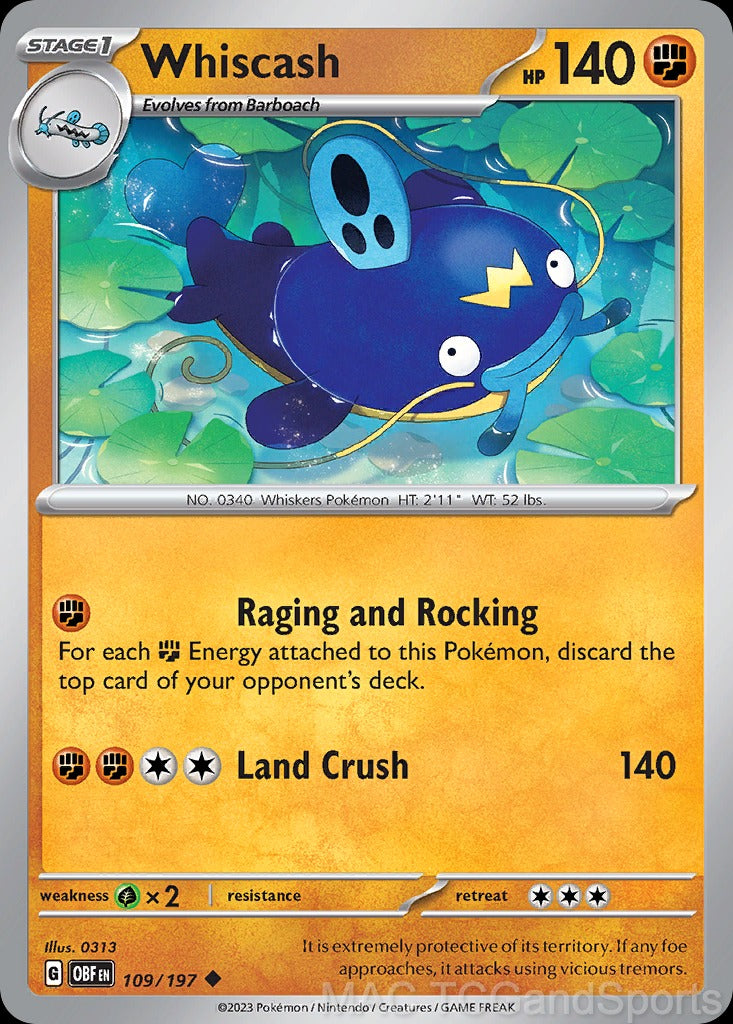 Whiscash 109/197 Reverse Holo