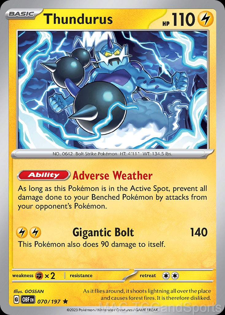 Thundurus 070/197 Reverse Holo