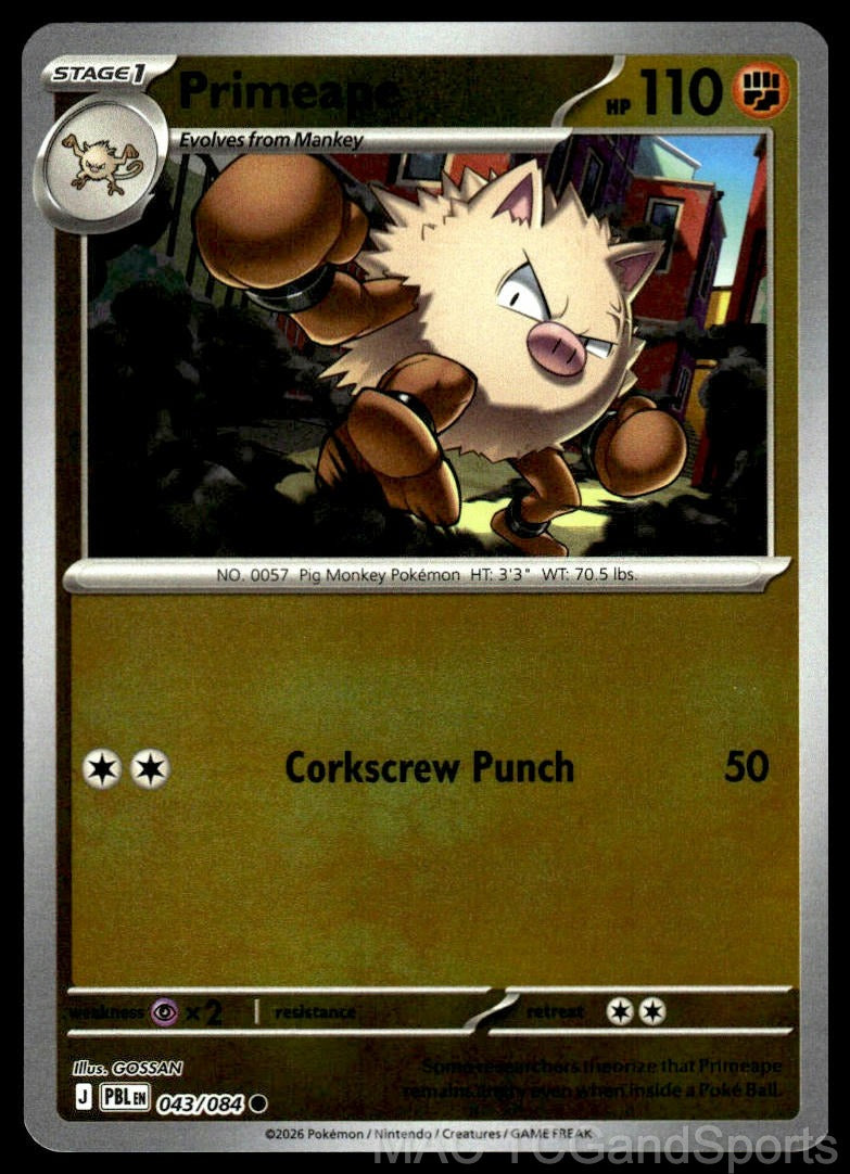 Primeape 043/084 Reverse Holo