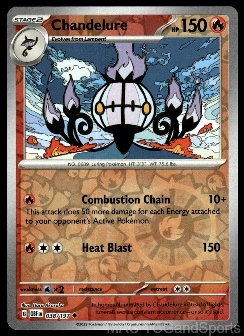 Chandelure 038/197 Reverse Holo