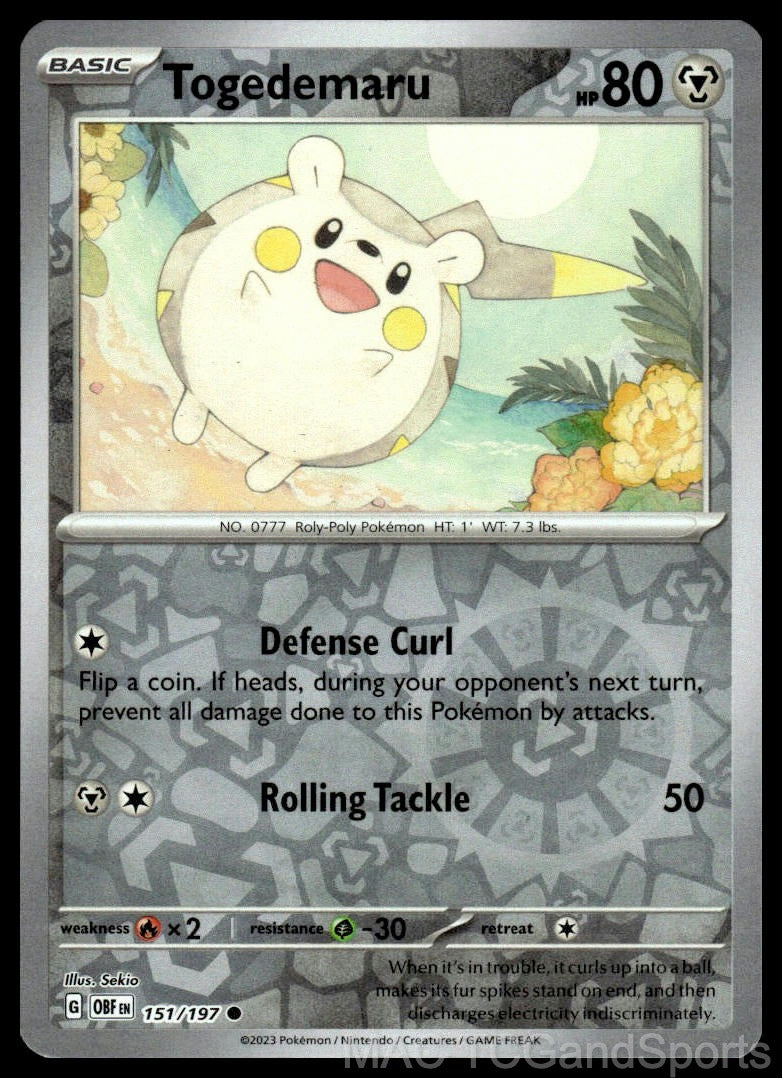 Togedemaru 151/197 Reverse Holo