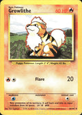 Growlithe 28/102 Base Set Unlimited Pokemon TCG LP