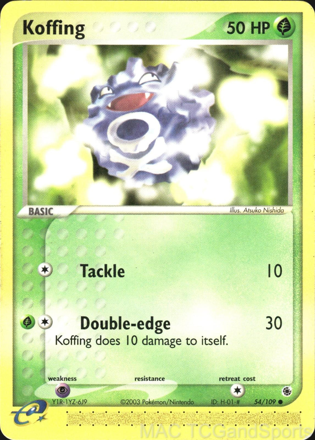 Koffing 54/109 Ruby & Sapphire Pokemon TCG LP