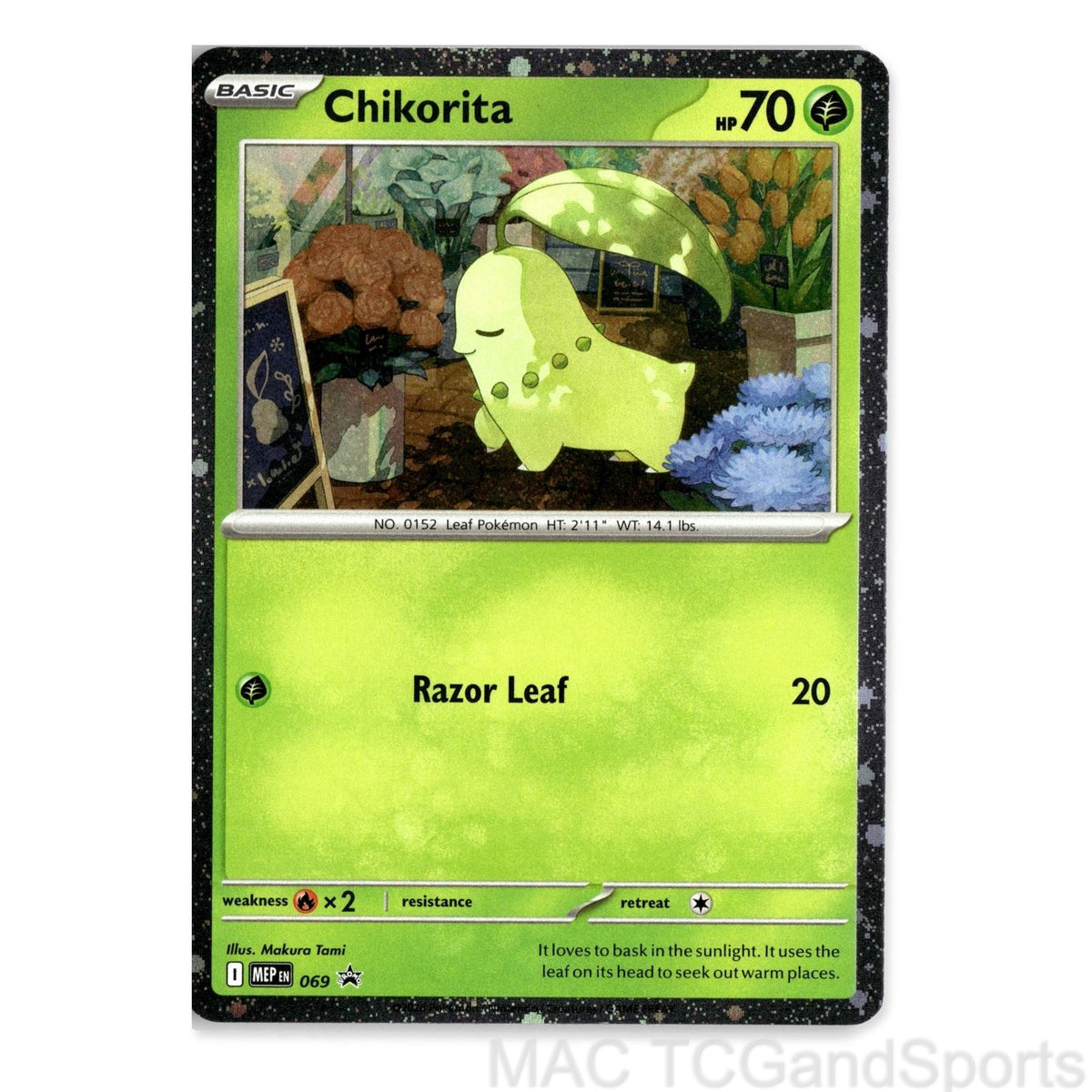 Chikorita (Cosmos Holo) 069 ME: Mega Evolution Promo Pokemon TCG NM
