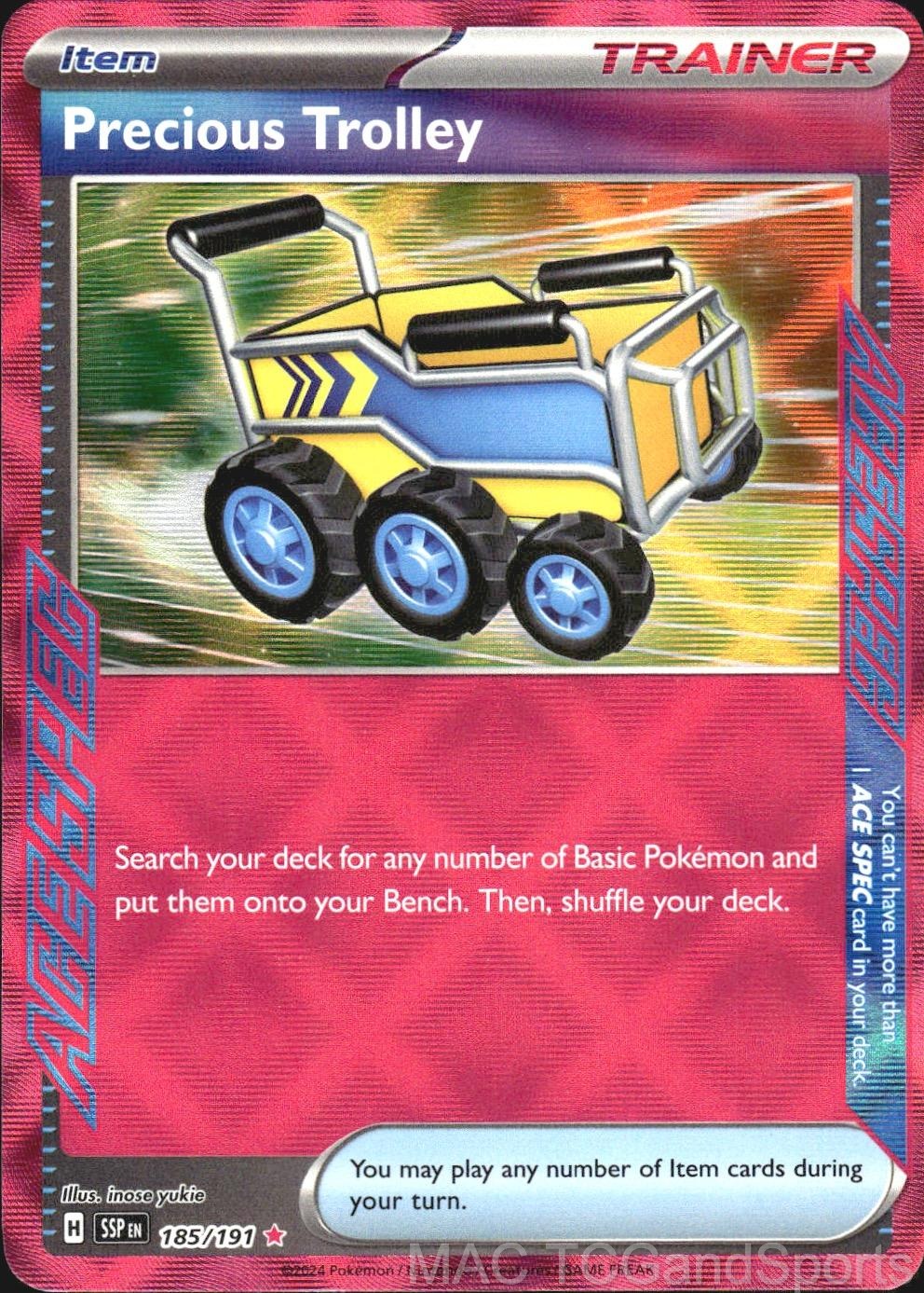 Precious Trolley 185/191 Holo Surging Sparks Pokemon TCG NM