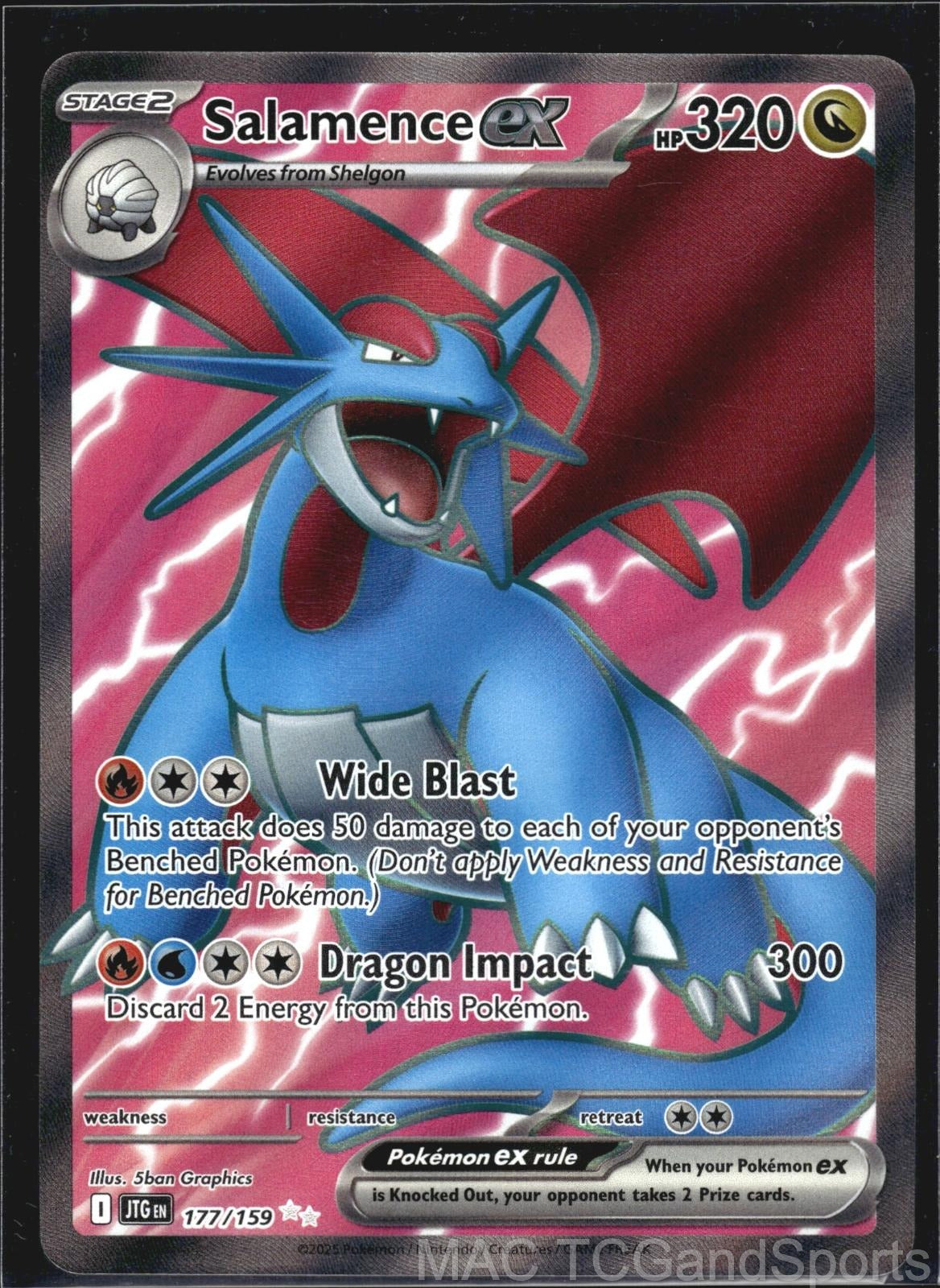 Salamence ex 177/159 Holo Journey Together Pokemon TCG NM