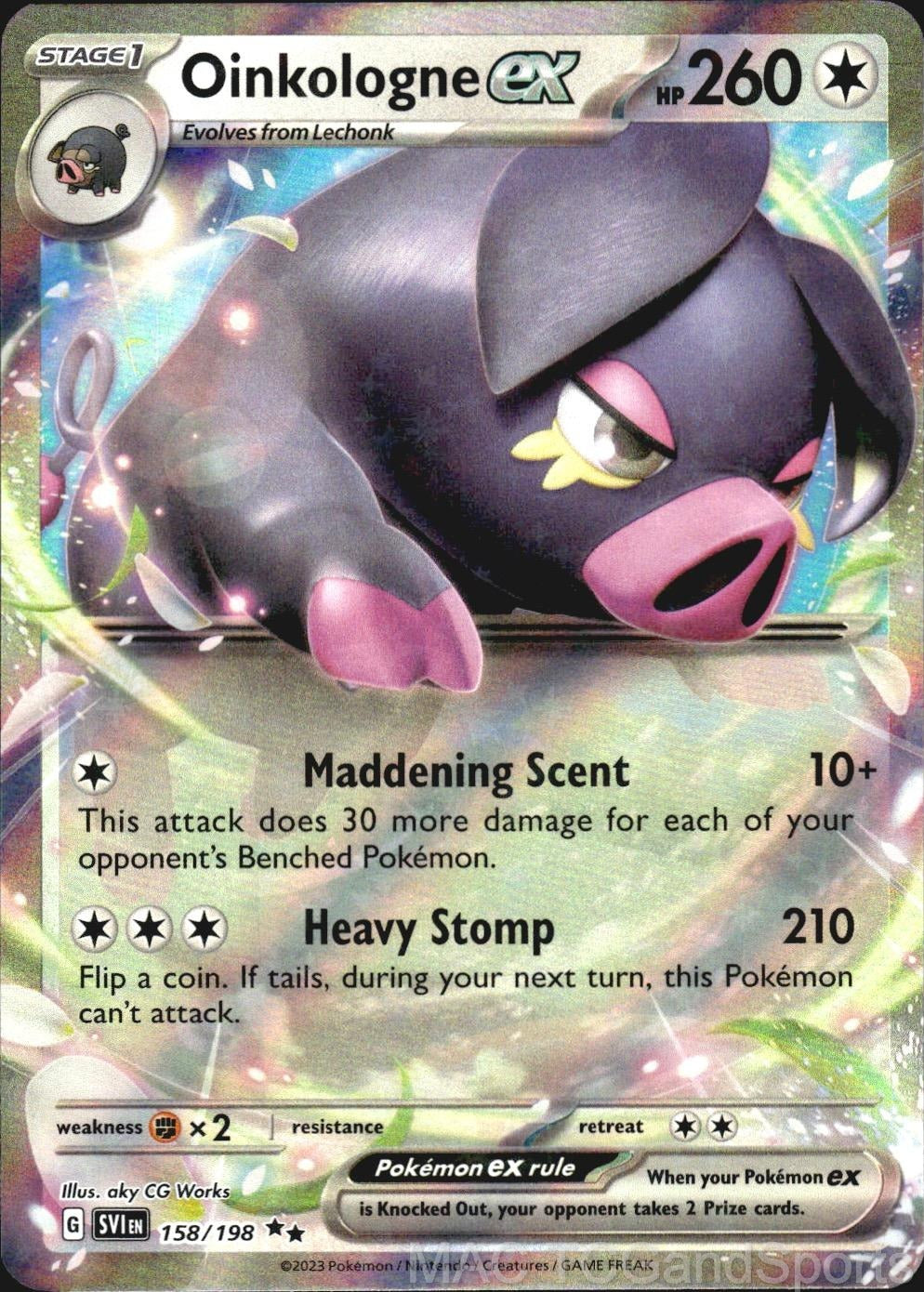 Oinkologne ex 158/198 Holo Scarlet & Violet Pokemon TCG NM