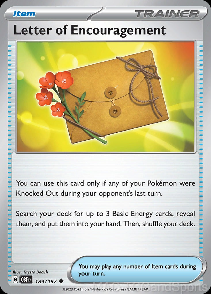 Letter of Encouragement 189/197 Reverse Holo