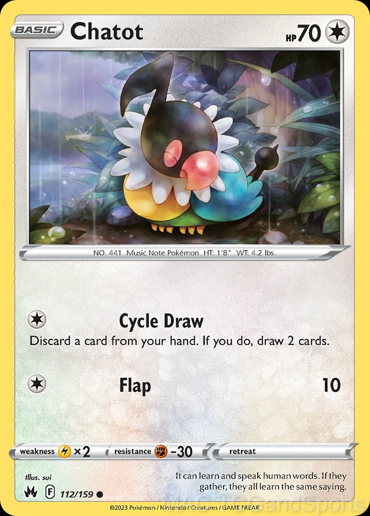 Chatot 112/159 Reverse Holo