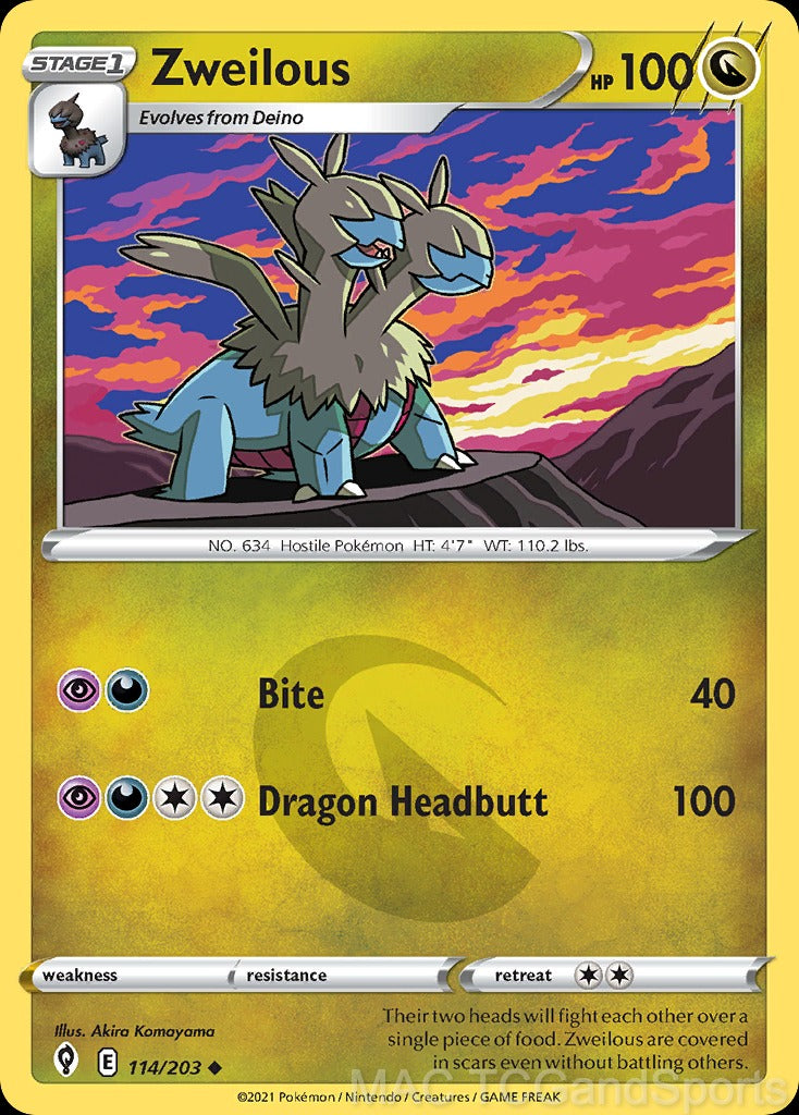 Zweilous 114/203 Reverse Holo