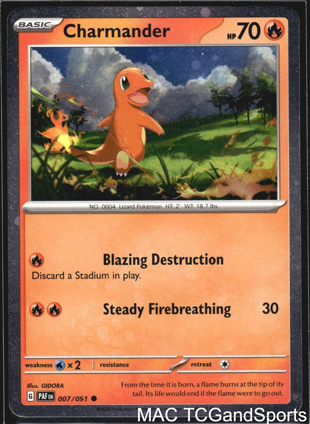 Charmander (Cosmos Holo) 007/091 Miscellaneous Cards & Products Pokemon TCG NM