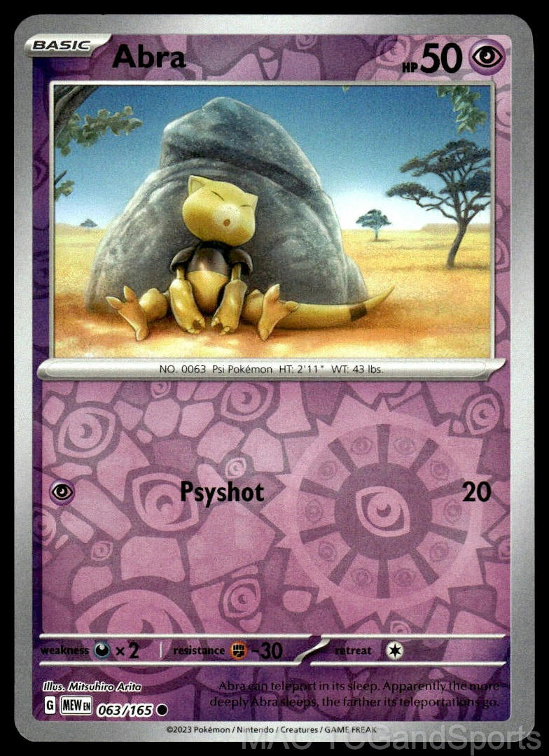 Abra 063/165 Reverse Holo
