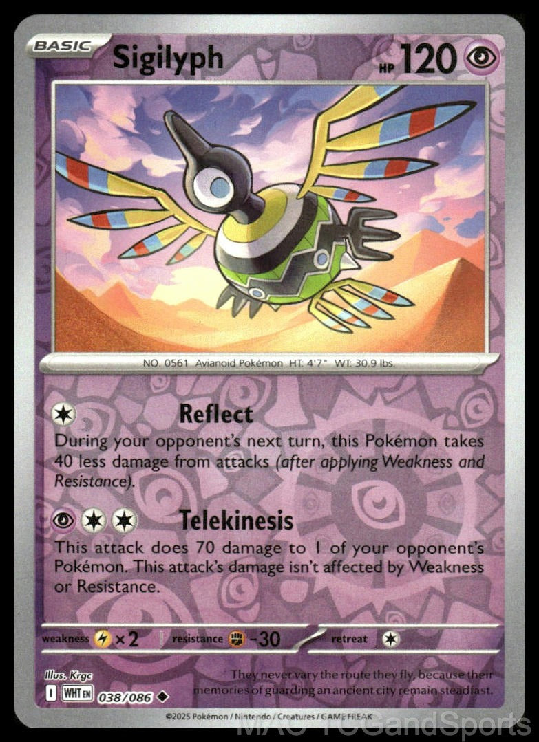 Sigilyph 038/086 Reverse Holo