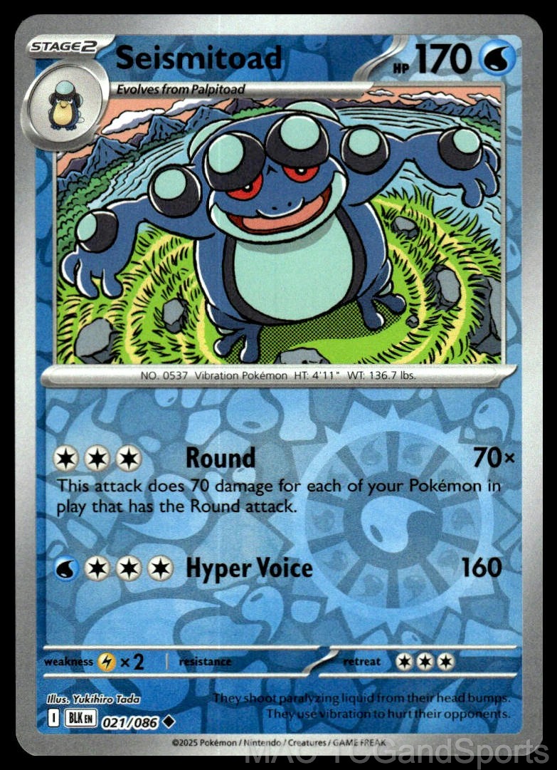 Seismitoad 021/086 Reverse Holo