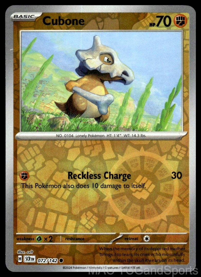 Cubone 072/142 Reverse Holo