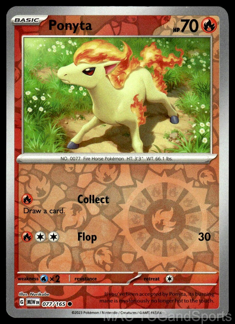 Ponyta 077/165 Reverse Holo