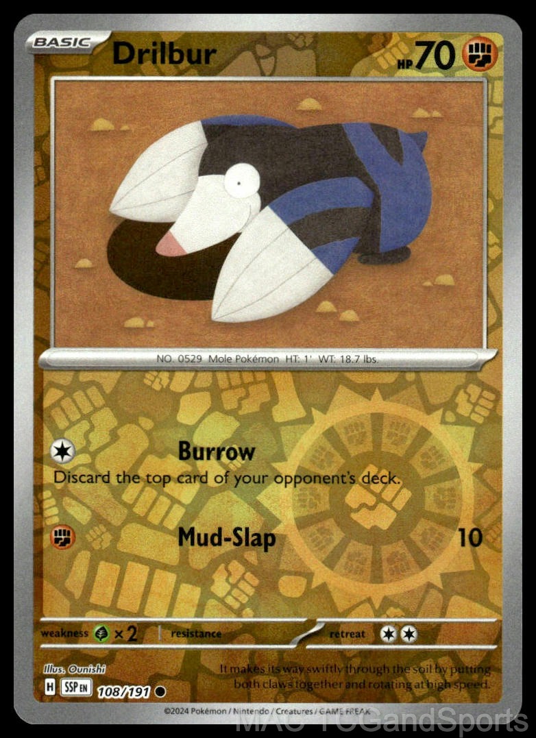 Drilbur 108/191 Reverse Holo