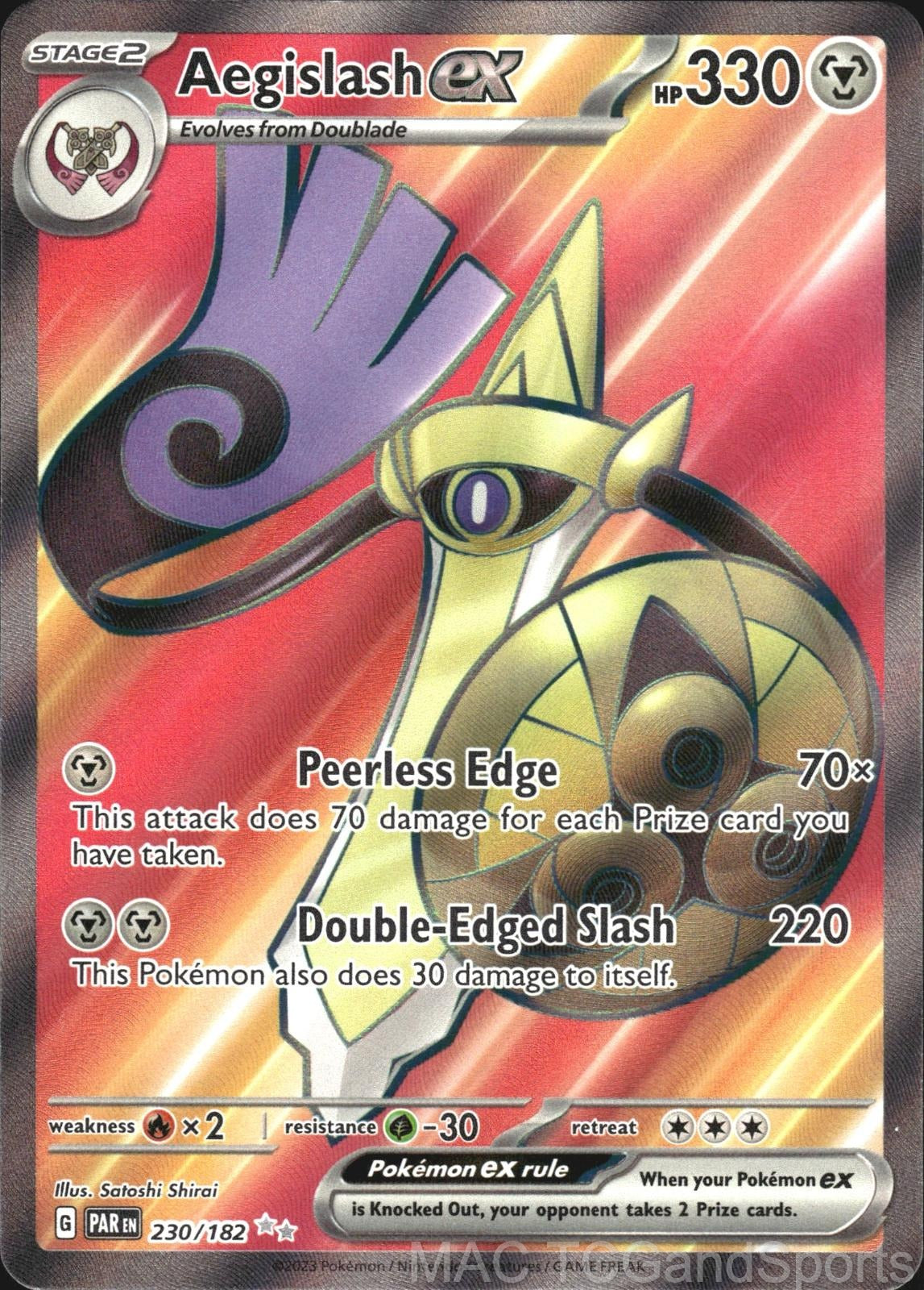 Aegislash ex 230/182 Holo Paradox Rift Pokemon TCG NM