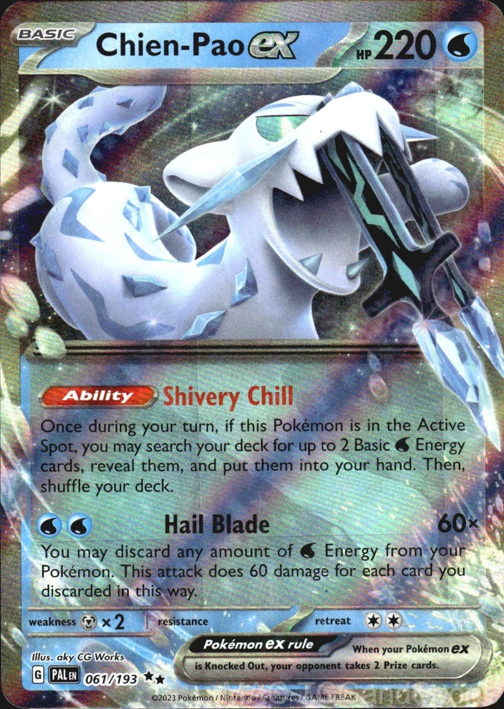 Chien-Pao ex 061/193 Holo Paldea Evolved Pokemon TCG NM