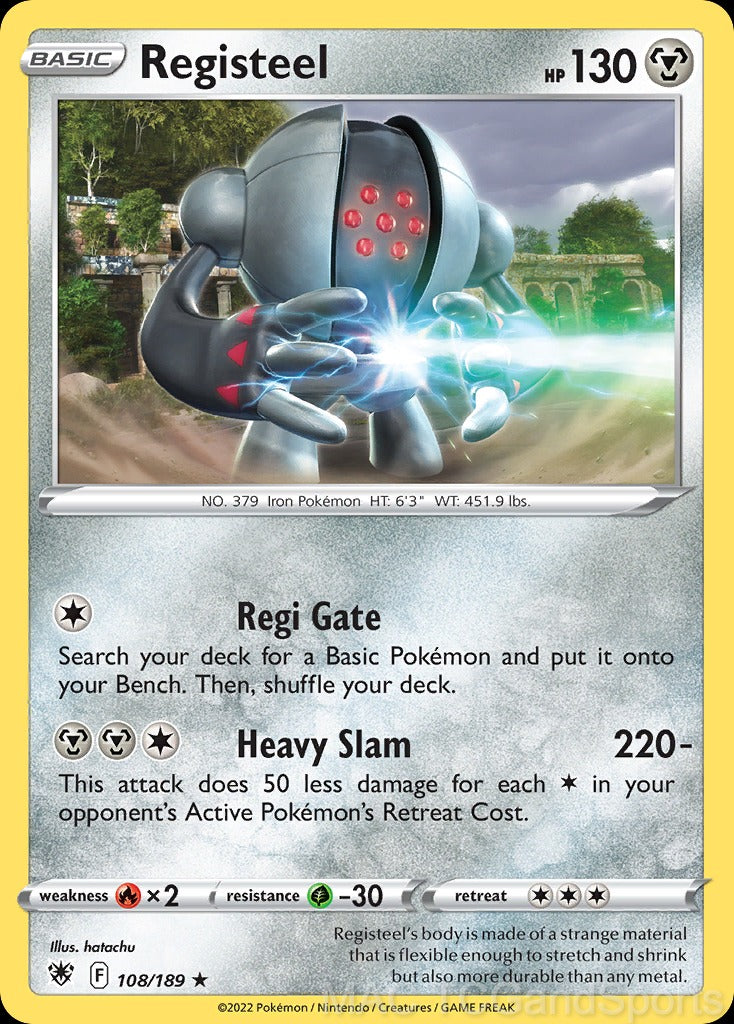 Registeel 108/189 Reverse Holo