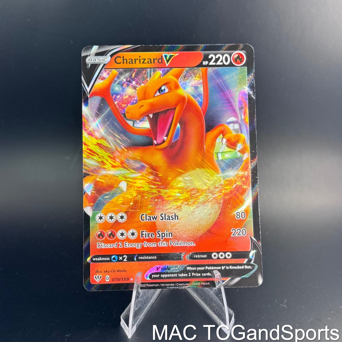Charizard V 019/189 Holo Darkness Ablaze Pokemon TCG NM