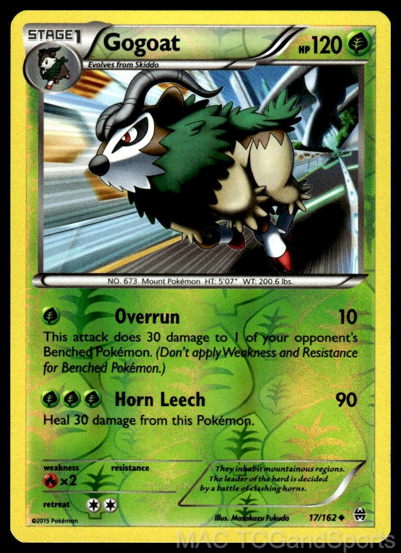 Gogoat 17/162 Reverse Holo BREAKthrough Pokemon TCG LP