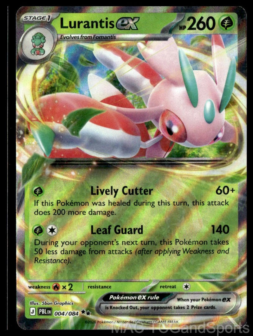 Lurantis ex 004/084 Holo Pitch Black Pokemon TCG NM