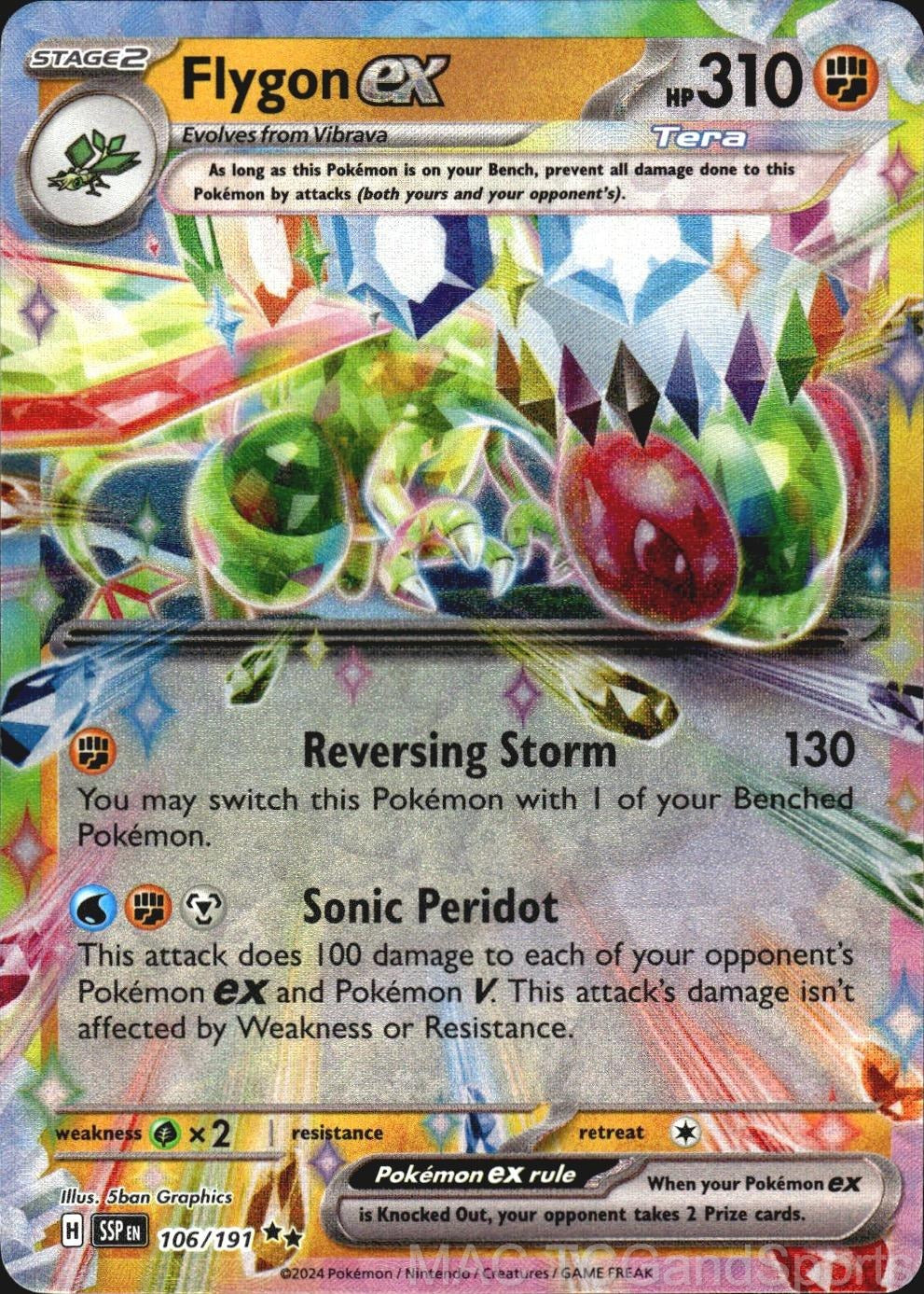 Flygon ex 106/191 Holo Surging Sparks Pokemon TCG NM