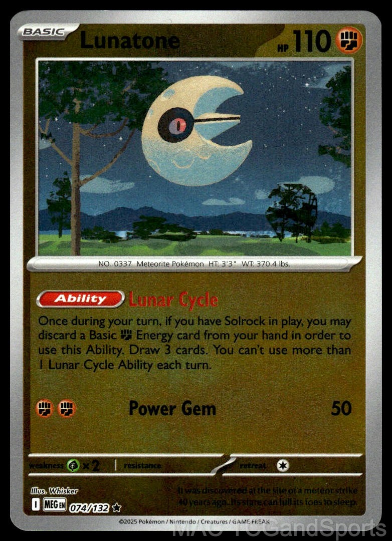 Lunatone 074/132 Reverse Holo