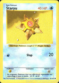Staryu 65/102 Unlimited Base Set Shadowless Pokemon TCG LP