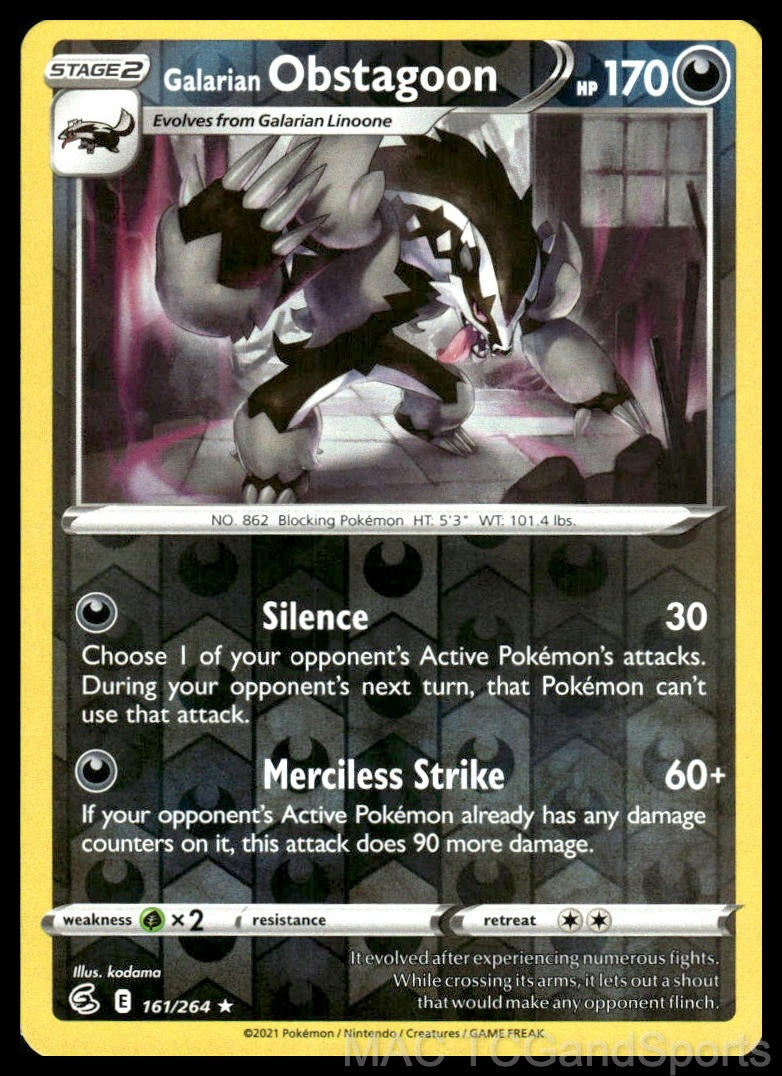 Galarian Obstagoon 161/264 Reverse Holo