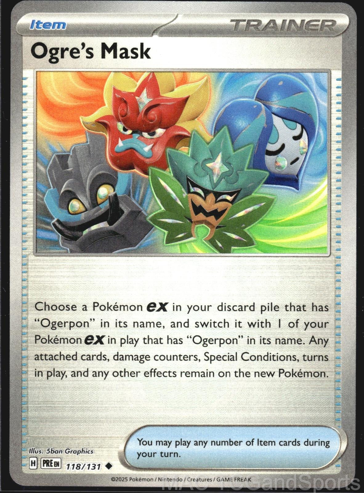 Ogre's Mask (Poke Ball Pattern) 118/131 Holo Prismatic Evolutions Pokemon TCG NM