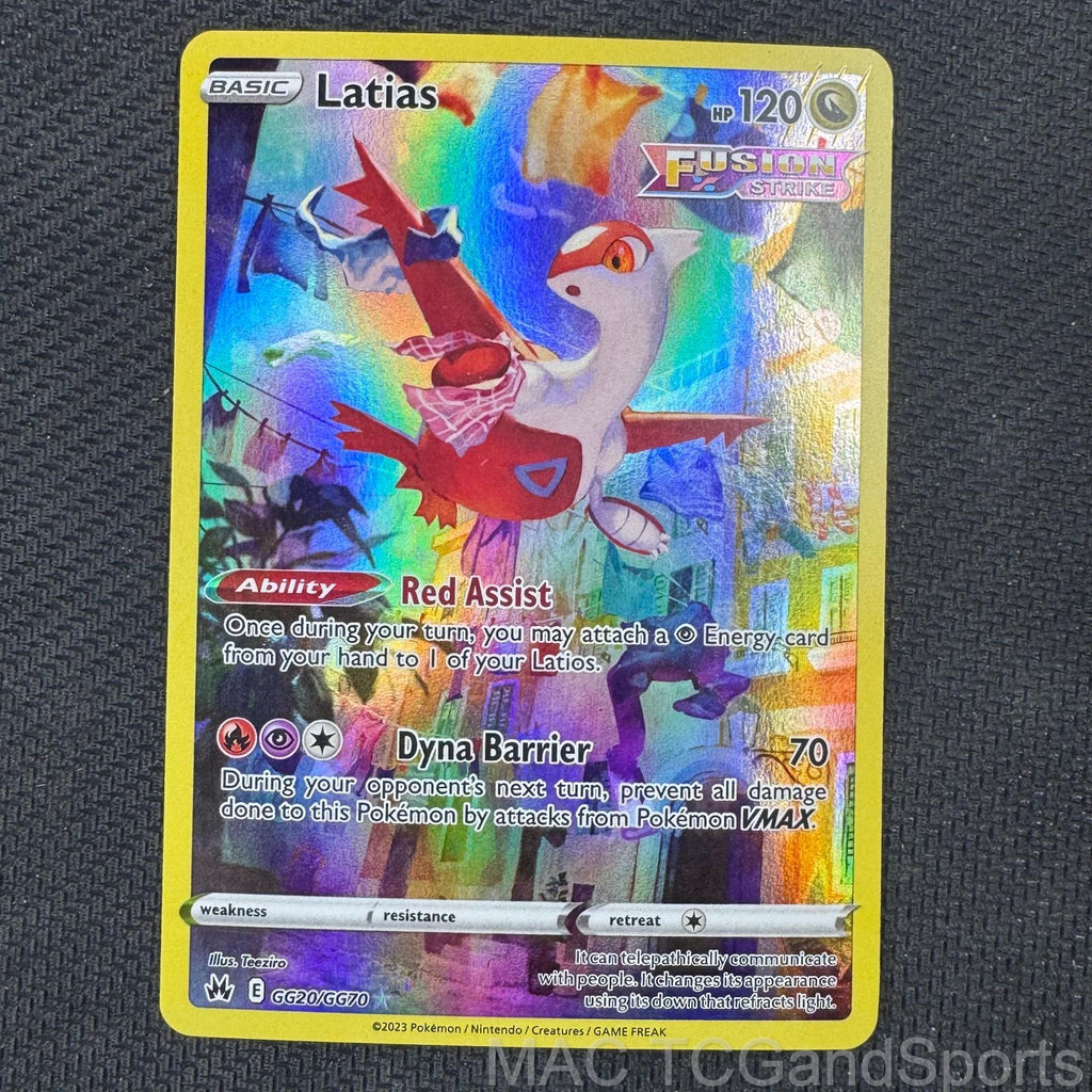 Latias GG20/GG70 Holo Crown Zenith Galarian Gallery Pokemon TCG LP