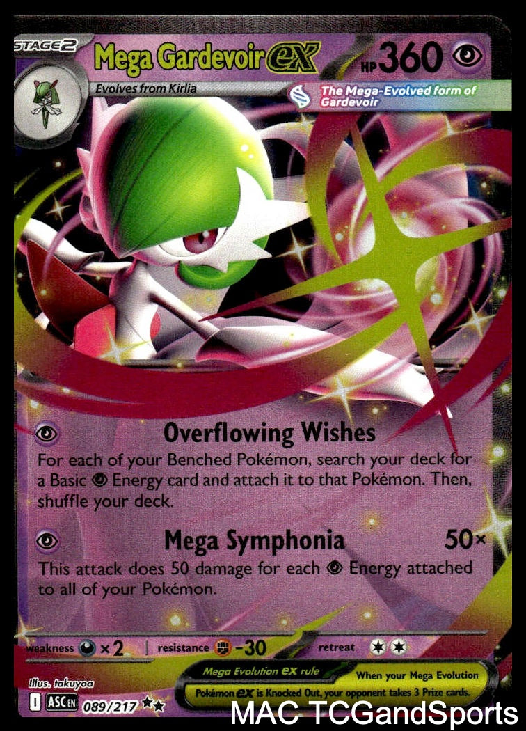 Mega Gardevoir ex 089/217 Holo Ascended Heroes Pokemon TCG NM
