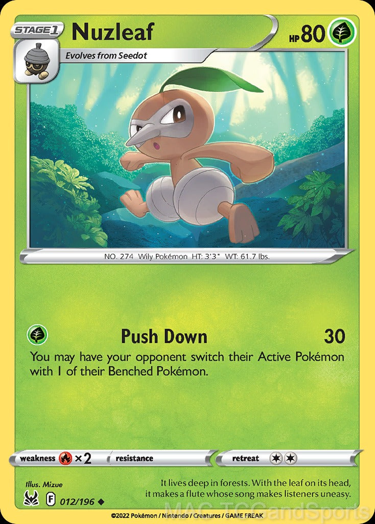 Nuzleaf 012/196 Reverse Holo