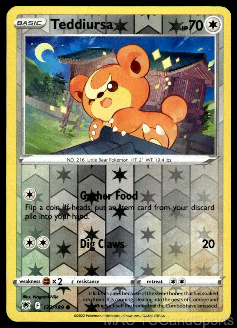 Teddiursa 122/189 Reverse Holo