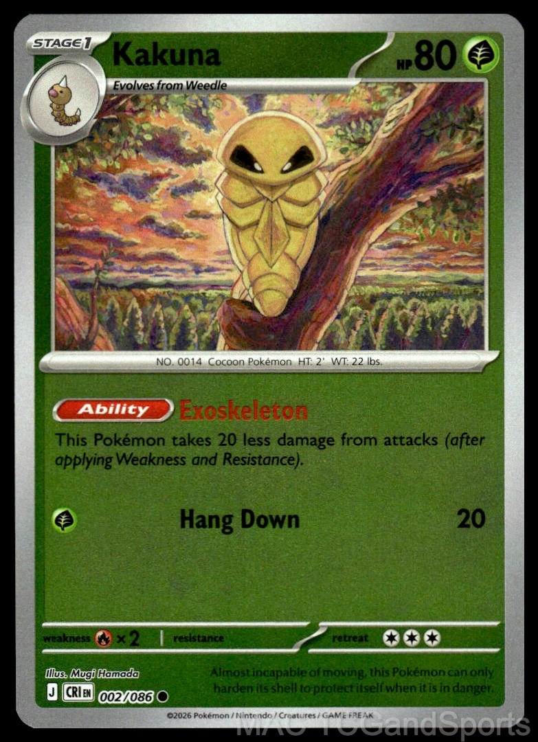Kakuna 002/086 Reverse Holo
