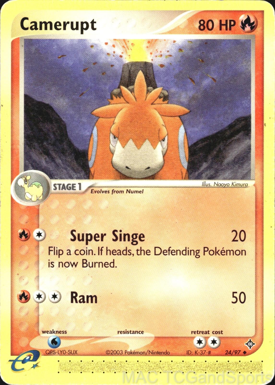 Camerupt 24/97 Dragon Pokemon TCG MP