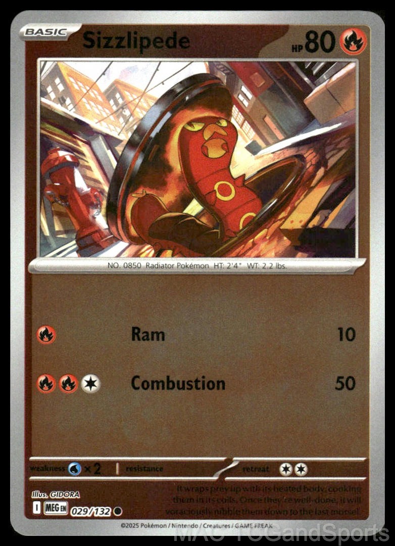Sizzlipede 029/132 Reverse Holo