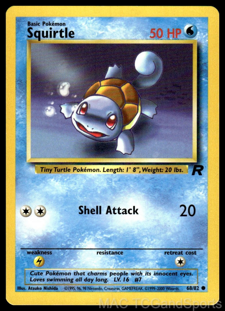 Squirtle 68/82 Unlimited Team Rocket Pokemon TCG LP