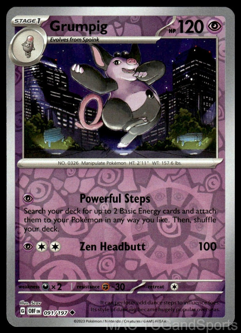 Grumpig 091/197 Reverse Holo