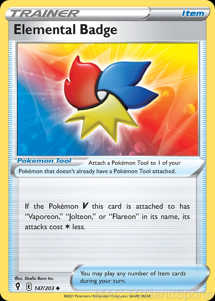 Elemental Badge 147/203 Reverse Holo