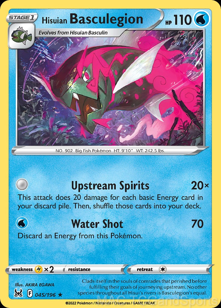 Hisuian Basculegion 045/196 Reverse Holo